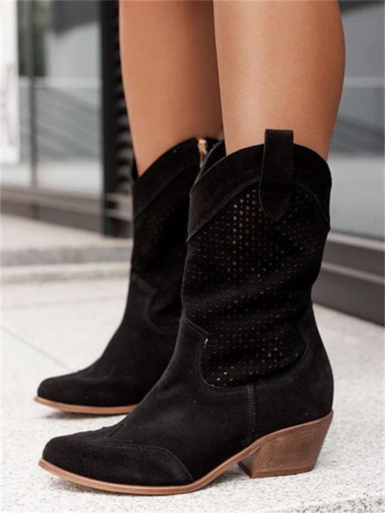 Stella | Femme Bottes de Cowboy Respirantes