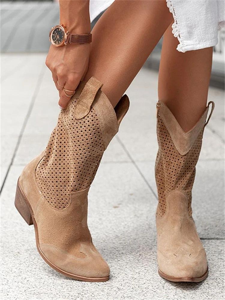 Stella | Femme Bottes de Cowboy Respirantes