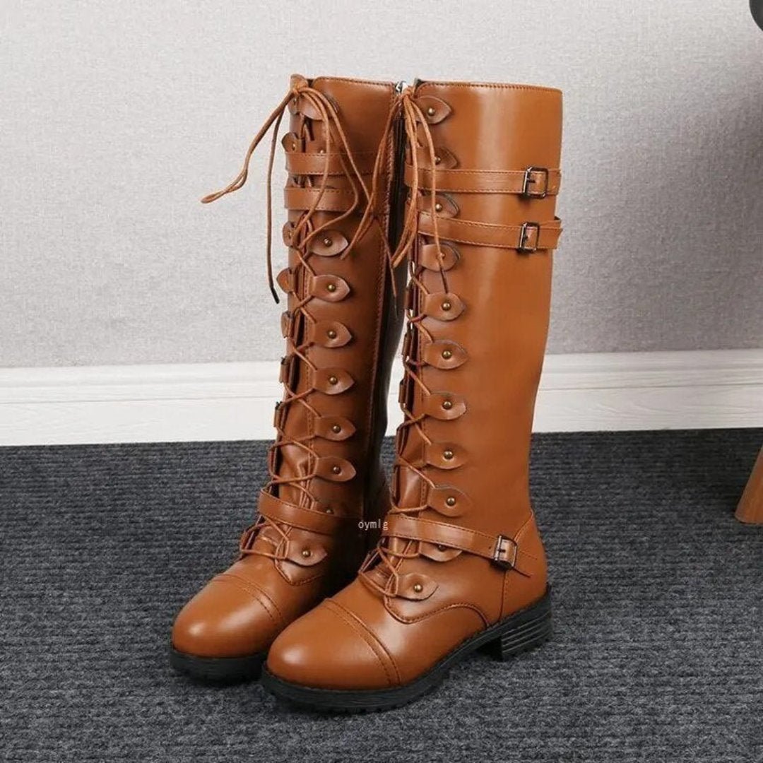 Stevalyn | Bottes longues Steampunk élégantes pour femmes