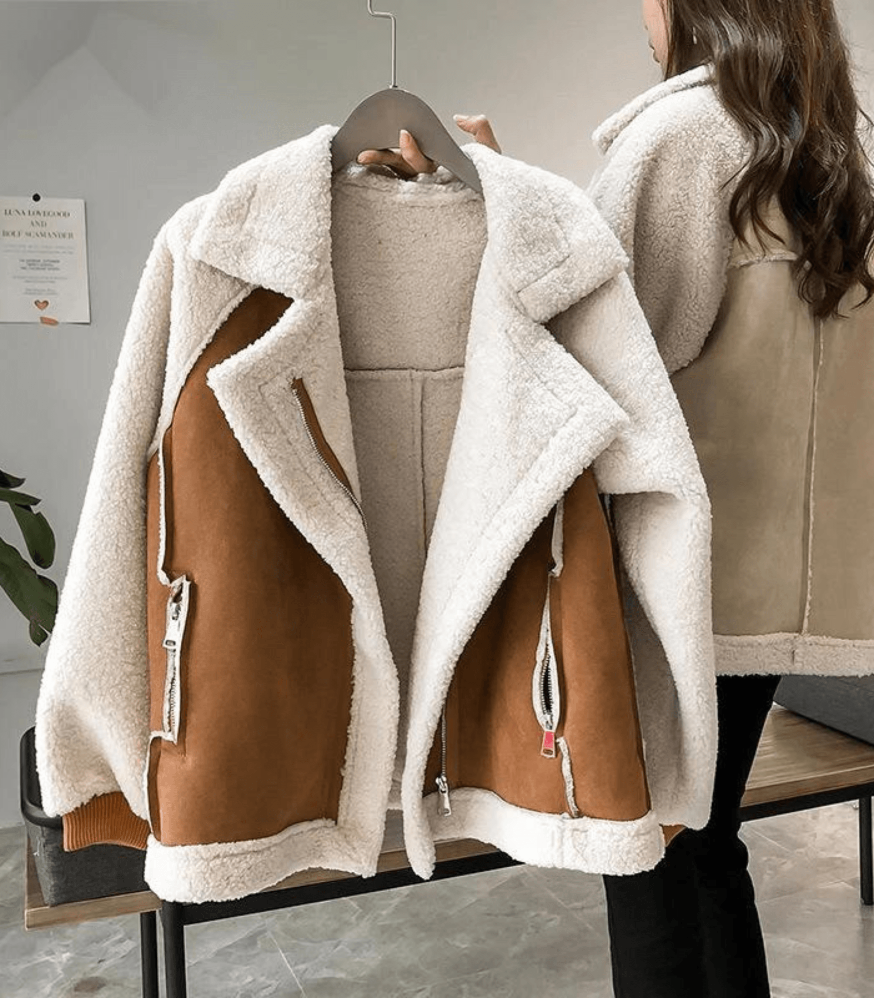 Rosalini | Manteau d'hiver cosy avec imitation fourrure de mouton