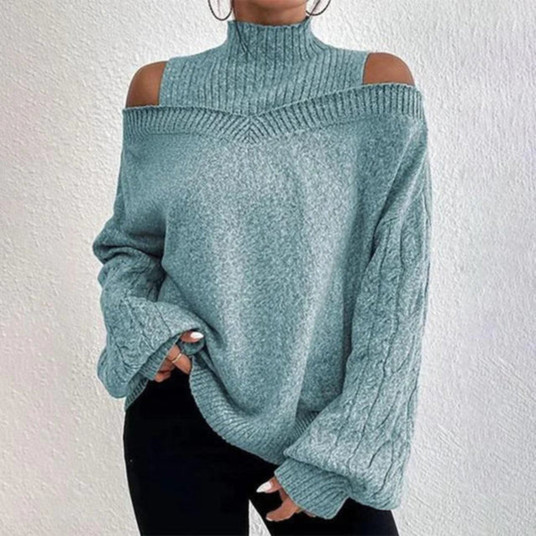 Valencia | Pull en tricot à épaules découvertes pour femme