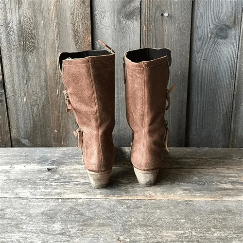 Valessia | Bottes vintage élégantes pour femmes avec fermeture éclair