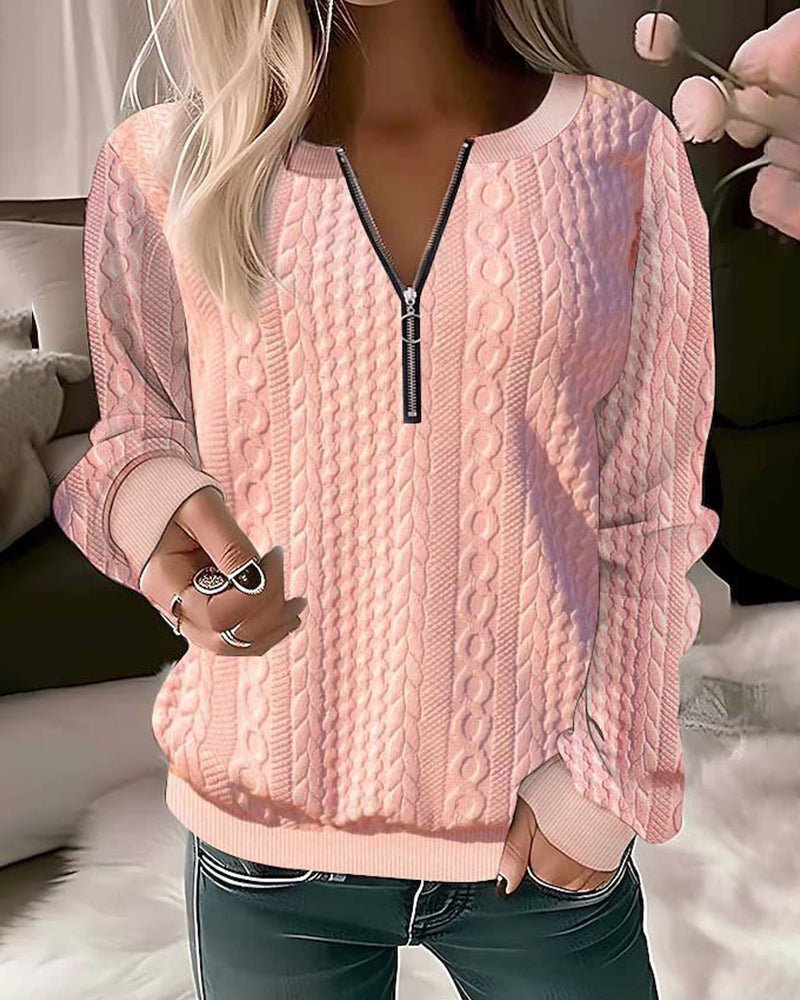 Vesloria | Pull d'hiver élégant avec fermeture éclair pour femme