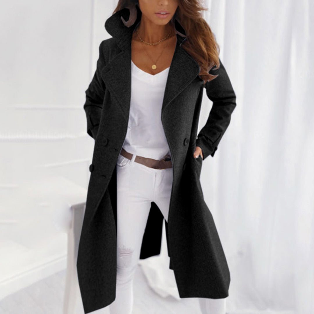 Virelia | Manteau Long Élégant Pour Femme