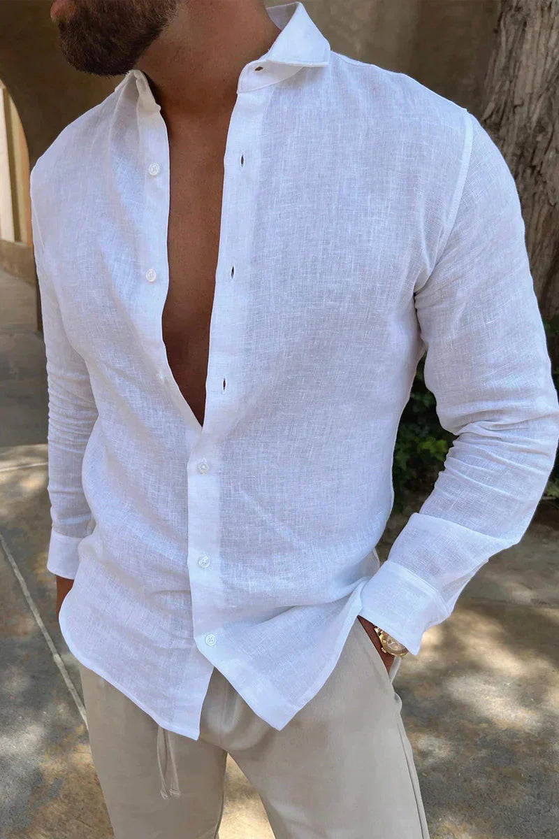Fergus – Chemise polo décontractée à manches longues