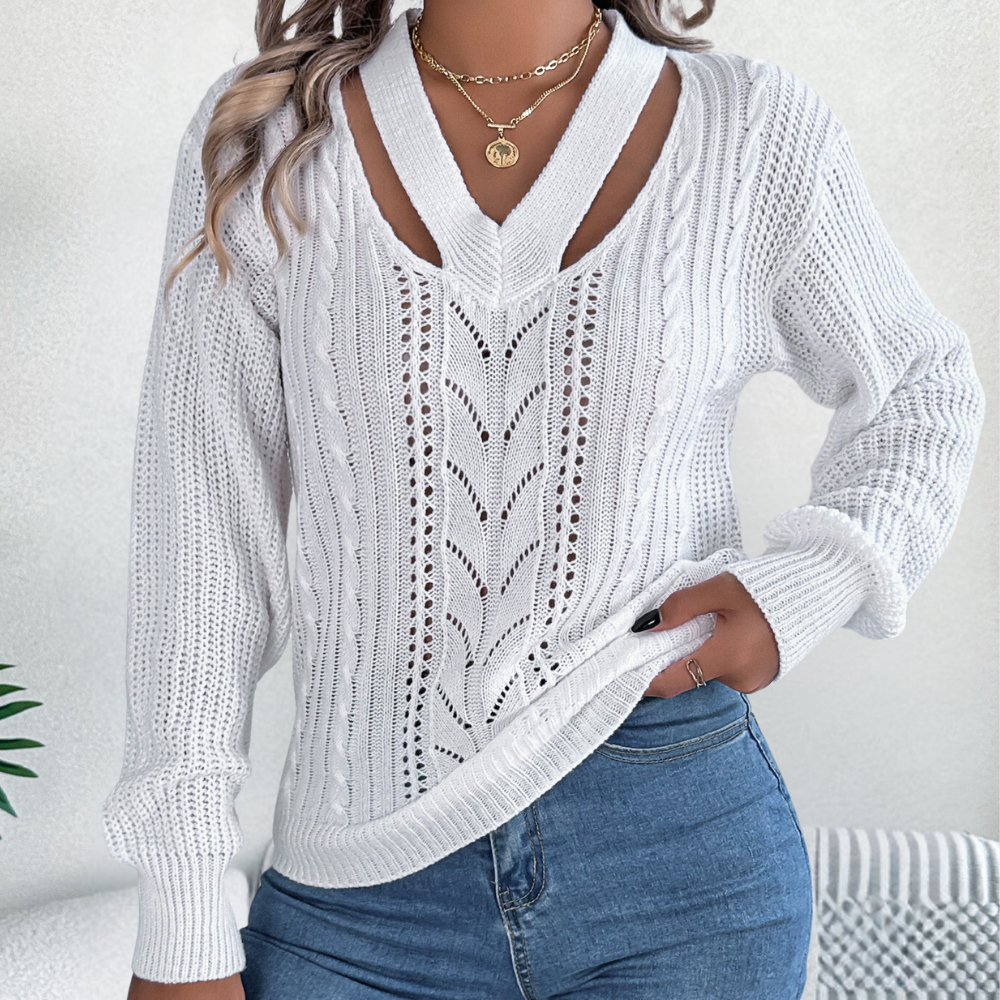 Pull Femme Unique Croise Design Tricot