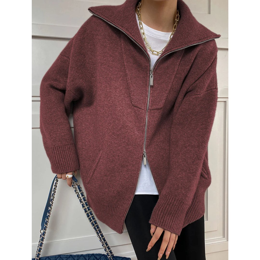 Zelinda | Cardigan à fermeture zippée pour femme