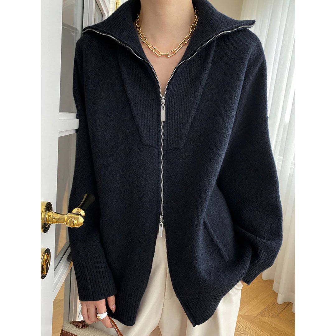 Zelinda | Cardigan à fermeture zippée pour femme