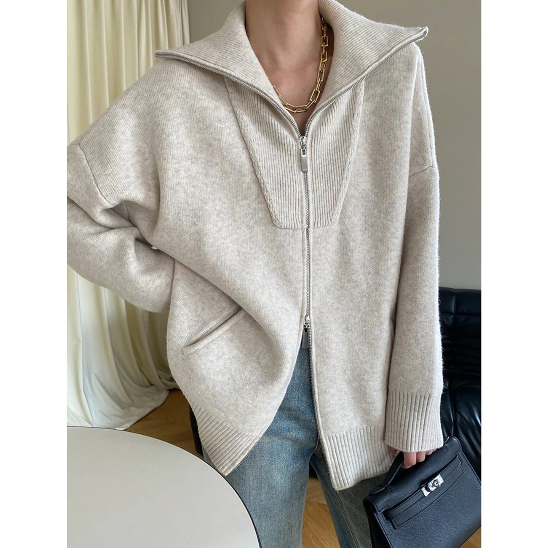 Zelinda | Cardigan à fermeture zippée pour femme